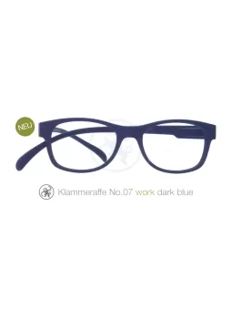 Klammeraffe Brille mit Leseteil No 07 work dark blue